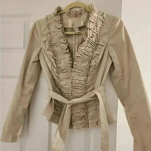 Victorias secret beige belted jacket 